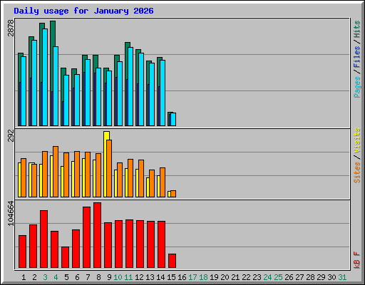Daily usage for January 2026