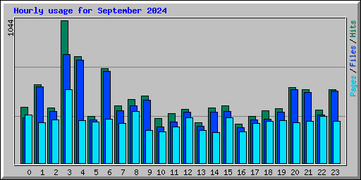 Hourly usage for September 2024