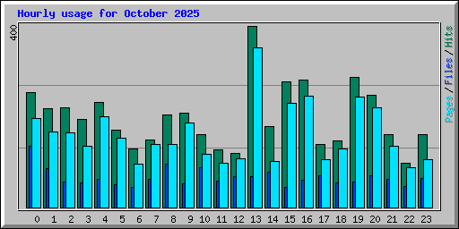 Hourly usage for October 2025