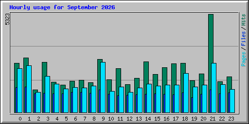 Hourly usage for September 2026