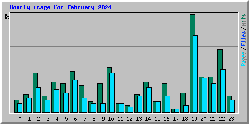 Hourly usage for February 2024