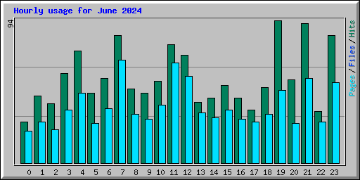 Hourly usage for June 2024