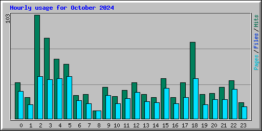 Hourly usage for October 2024