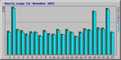 Hourly usage for November 2025