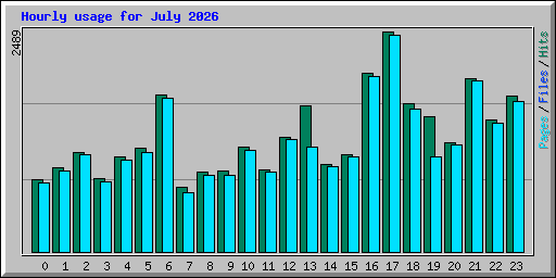 Hourly usage for July 2026