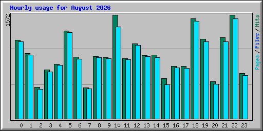 Hourly usage for August 2026